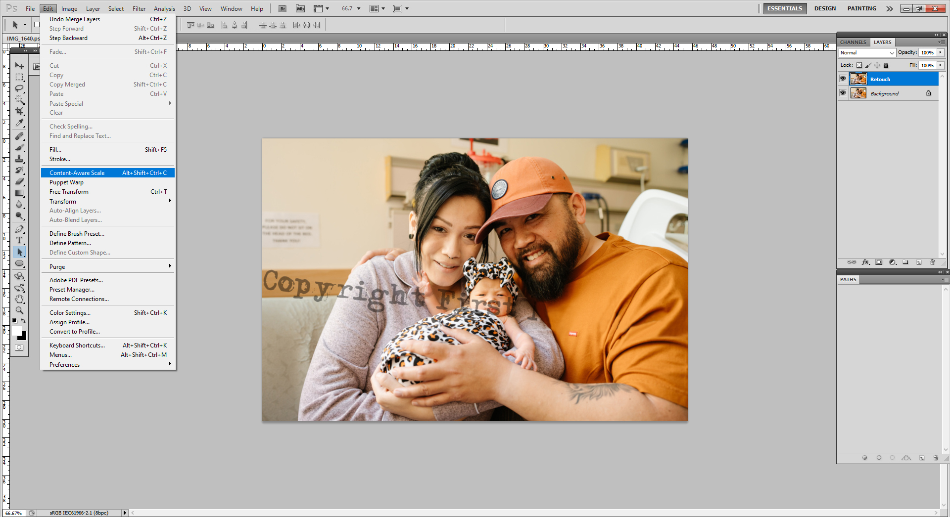 Applying the Content-Aware Fill